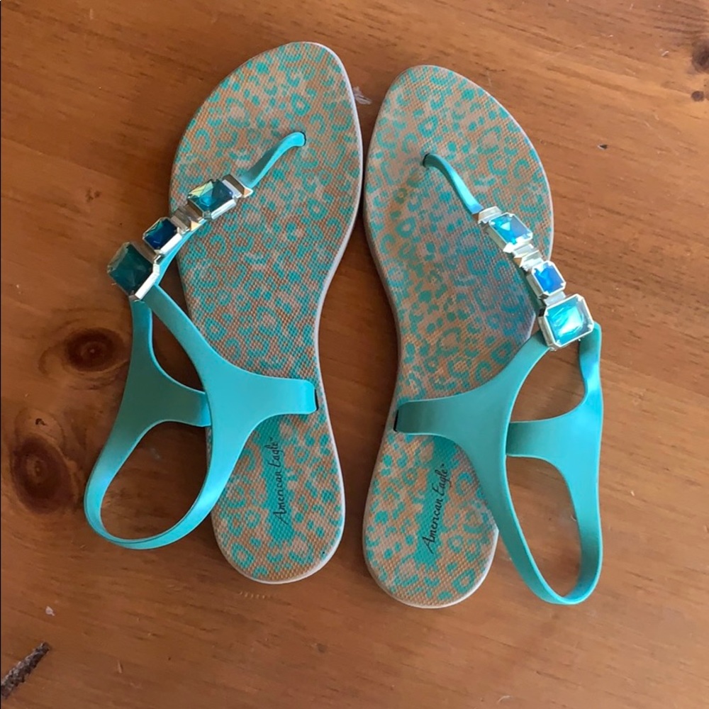 American Eagle sandals with jewels
